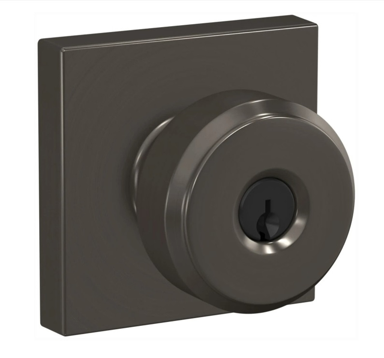 Schlage F51ABWE530COL Bowery Knob with Collins Rose Keyed Entry