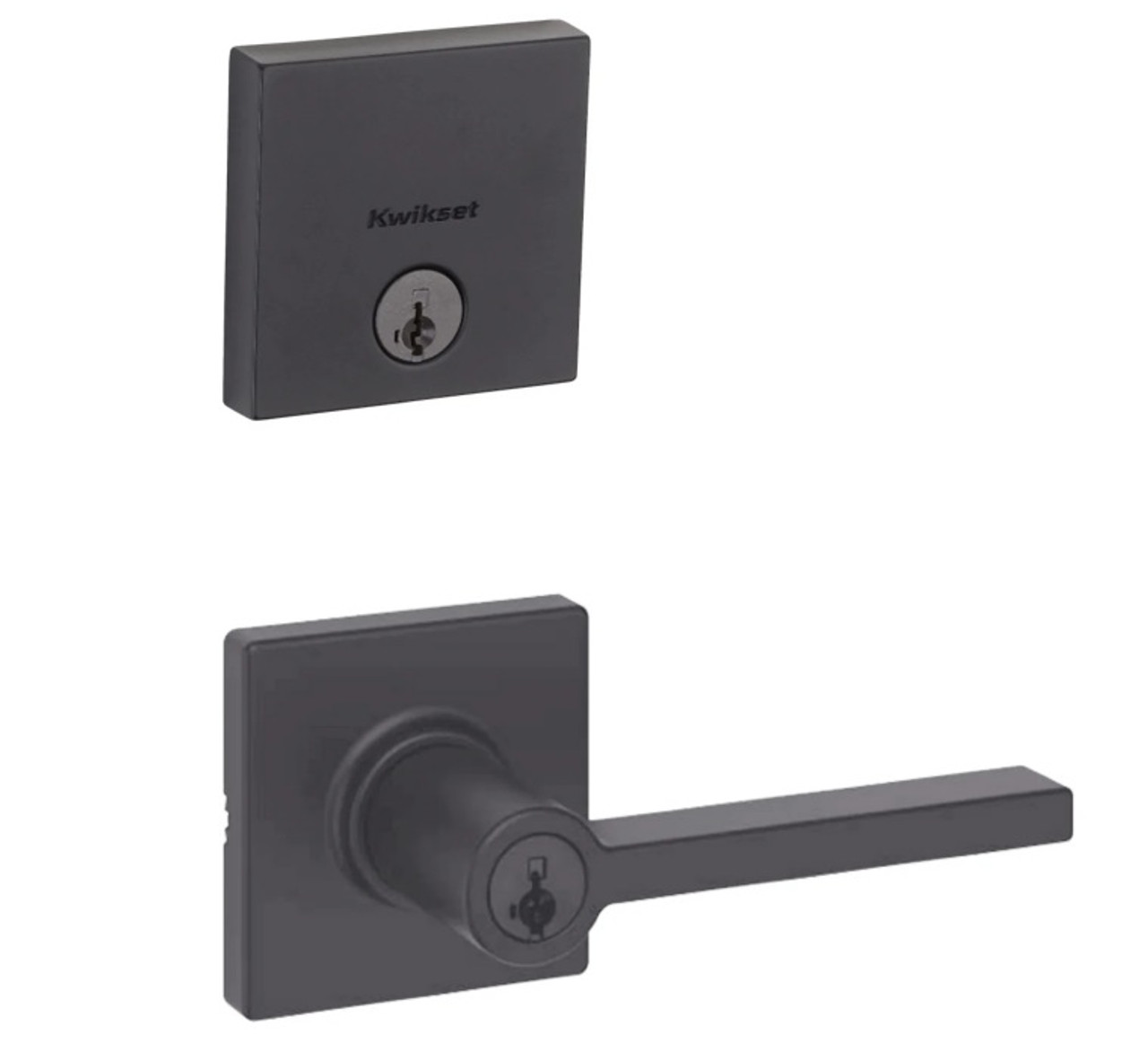 Kwikset 258SQT-405CSLSQT-514 Matte Black Downtown Single