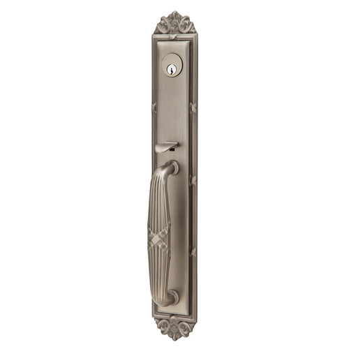 Emtek 4911US15A Pewter Imperial Brass Tubular Style Single Cylinder Entryset with Your Choice of Handle