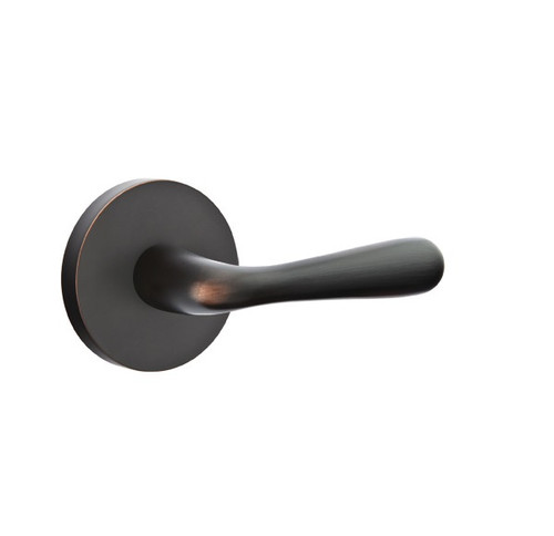 Emtek BA-US10B-PHD Oil Rubbed Bronze Basel (Pair) Half Dummy Levers with Your Choice of Rosette