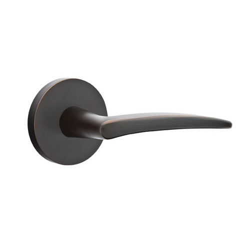 Emtek POS-US10B-PHD Oil Rubbed Bronze Poseidon (Pair) Half Dummy Levers with Your Choice of Rosette