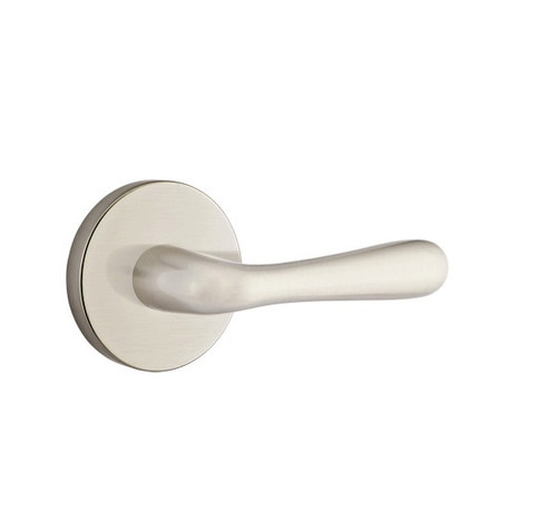 Emtek BA-US15-PHD Satin Nickel Basel (Pair) Half Dummy Levers with Your Choice of Rosette