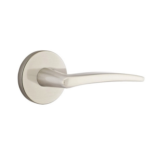 Emtek POS-US15-PHD Satin Nickel Poseidon (Pair) Half Dummy Levers with Your Choice of Rosette