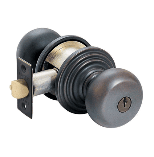 Emtek P-US10B-ENTR Oil Rubbed Bronze Providence Keyed Entry Knob with Your Choice of Rosette