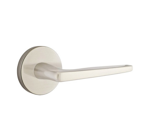 Emtek HER-US15-PASS Satin Nickel Hermes Passage Lever with Your Choice of Rosette