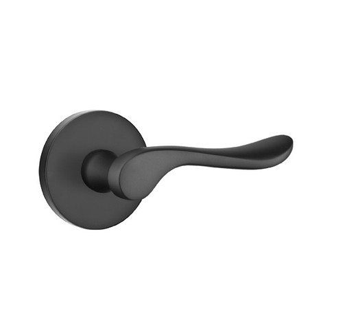 Emtek LU-US19-PRIV Flat Black Luzern Privacy Lever with Your Choice of Rosette