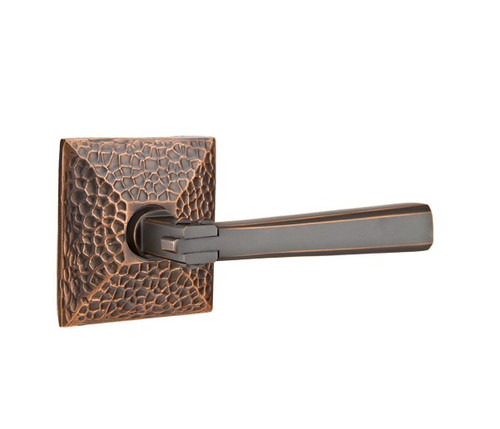Emtek AC-US10B-PRIV Oil Rubbed Bronze Arts & Crafts Privacy Lever with Your Choice of Rosette