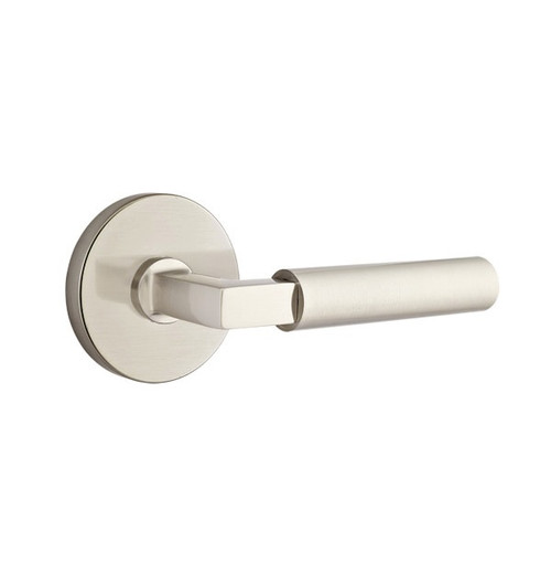 Emtek HEC-US15-PRIV Satin Nickel Hercules Privacy Lever with Your Choice of Rosette