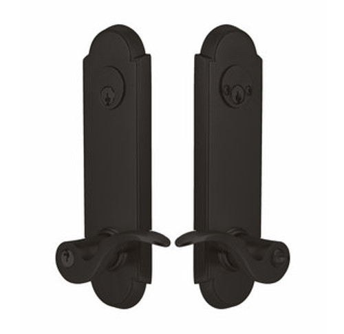 Emtek 5328US10B Oil Rubbed Bronze Annapolis 2-Point Double Cylinder Key In Lockset