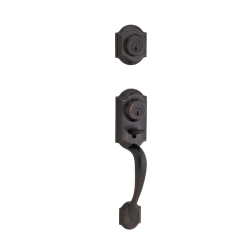 Kwikset 553MNH/978P-11P Venetian Bronze Montara Single Cylinder Handleset with Polo Knob