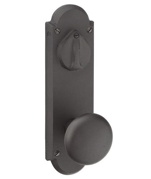 Emtek 7070FB Flat Black #5 Style 3-5/8" C-to-C Passage/Single Keyed Sideplate Lockset