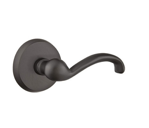 Emtek TT-FB-PASS Flat Black Teton Passage Lever with Your Choice of Rosette