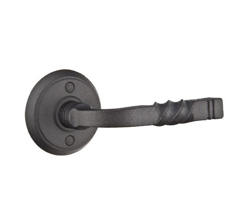 Emtek SC-FBS-PASS Flat Black Steel San Carlos Passage Lever with Your Choice of Rosette