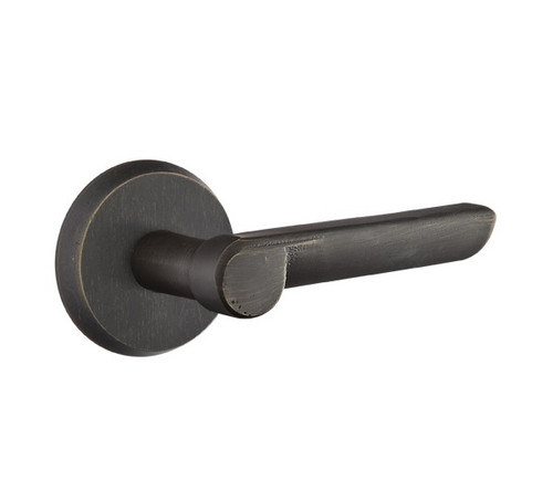 Emtek AR-MB-PASS Medium Bronze Aurora Passage Lever with Your Choice of Rosette