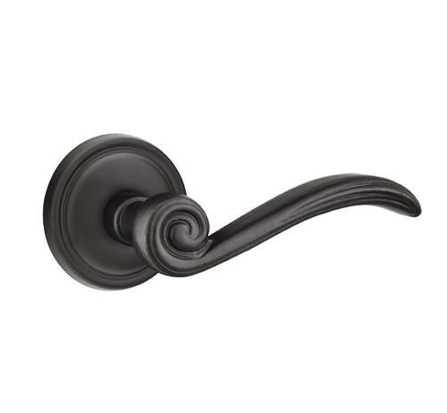 Emtek MDI-FB-PRIV Flat Black Medici Privacy Lever with Your Choice of Rosette