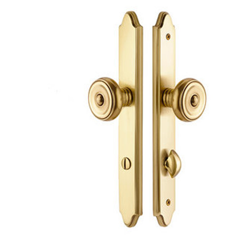 Emtek 7243US7 French Antique 1-1/2" x 11" Concord Style Non-Keyed Thumbturn Privacy Narrow Sideplate Lockset