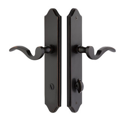 Emtek 7241US7 French Antique 2" x 10" Concord Style Non-Keyed Thumbturn Privacy Narrow Sideplate Lockset
