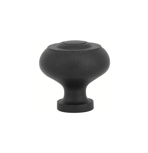 Emtek 76016FBS Flat Black Steel 1-1/4" Wrought Steel Brittany Knob