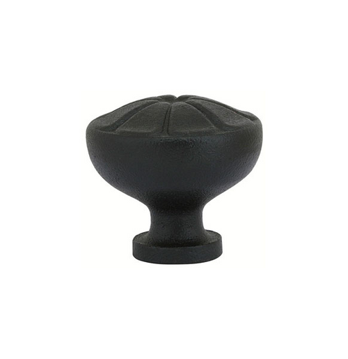 Emtek 76013FBS Flat Black Steel 1" Wrought Steel Petal Knob