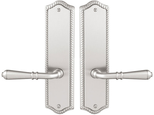 Emtek 7710US15 Satin Nickel Rope Style Non-Keyed Passage Sideplate Lockset