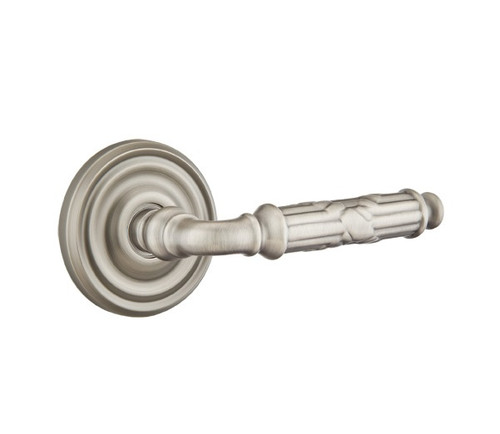 Emtek RBL-US15A-PHD Pewter Ribbon & Reed (Pair) Half Dummy Levers with Your Choice of Rosette