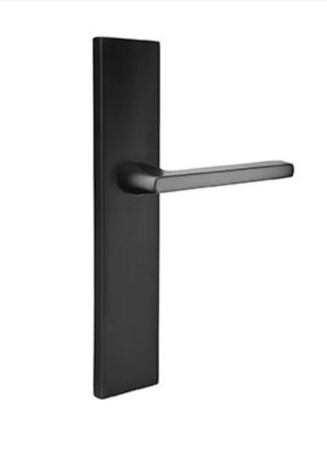 Emtek 8041US19 Flat Black 2" x 10" Modern Rectangular Style Non-Keyed Dummy, Single Sided Narrow Sideplate Lockset