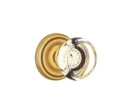 Emtek GT-US7-PHD French Antique Georgetown Glass (Pair) Half Dummy Knobs with Your Choice of Rosette