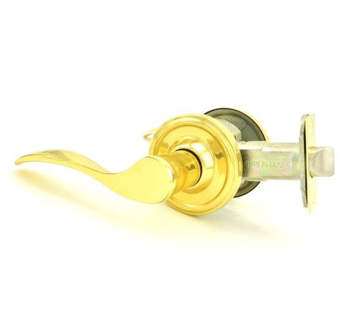 Weslock 600U-3 Polished Brass Bordeau Passage Lever