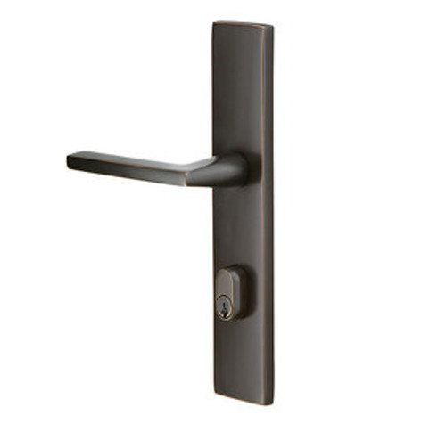 Emtek 8042US10B Oil Rubbed Bronze 2" x 10" Modern Rectangular Style Dummy, Pair Sideplate Lockset