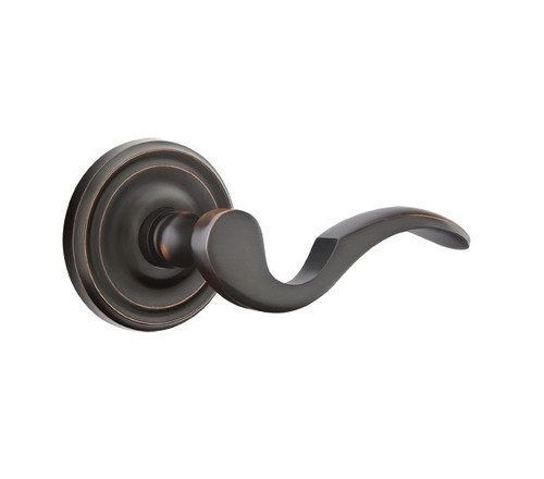 Emtek C-US10B-PHD Oil Rubbed Bronze Cortina (Pair) Half Dummy Levers with Your Choice of Rosette