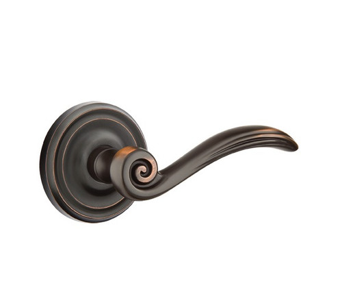 Emtek EN-US10B-PHD Oil Rubbed Bronze Elan (Pair) Half Dummy Levers with Your Choice of Rosette