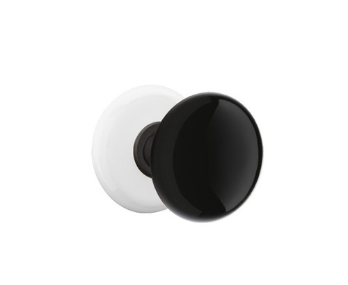 Emtek 8040-EB-US10B Oil Rubbed Bronze Ebony Porcelain Privacy Knob with Porcelain Rosette