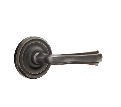 Emtek WM-US10B-PHD Oil Rubbed Bronze Wembley (Pair) Half Dummy Levers with Your Choice of Rosette