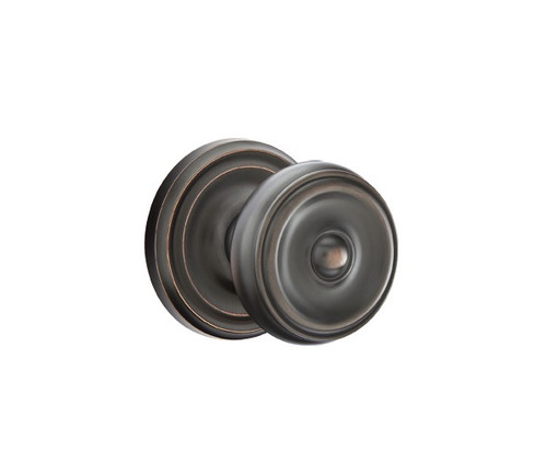 Emtek W-US10B-PHD Oil Rubbed Bronze Waverly (Pair) Half Dummy Knobs with Your Choice of Rosette