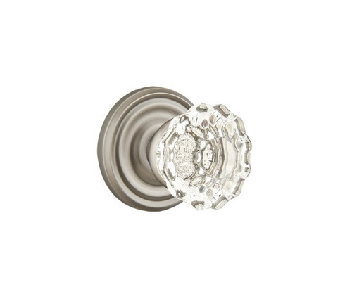 Emtek AS-US15A-PHD Pewter Astoria Clear Glass (Pair) Half Dummy Knobs with Your Choice of Rosette