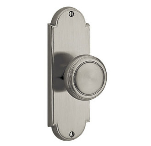 Emtek 8016US15A Pewter Delaware Style Non-Keyed Passage Sideplate Lockset