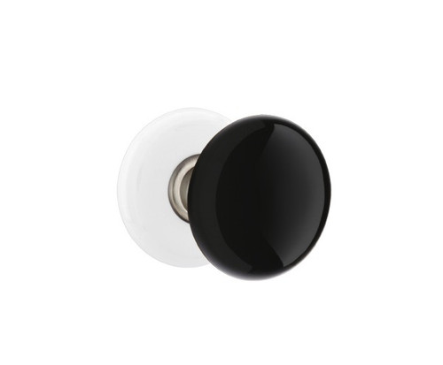 Emtek 8030-EB-US15A Pewter Ebony Porcelain Passage Knob with Porcelain Rosette