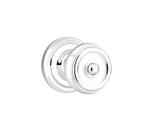 Emtek W-US26-PHD Polished Chrome Waverly (Pair) Half Dummy Knobs with Your Choice of Rosette