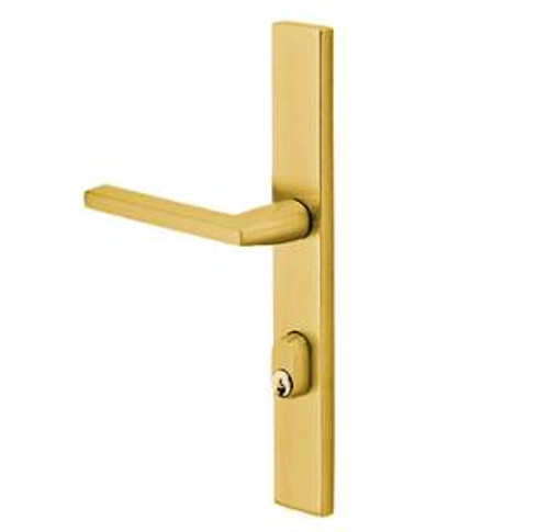 Emtek 8044US4 Satin Brass 1-1/2" x 11" Modern Rectangular Style Dummy, Pair Sideplate Lockset