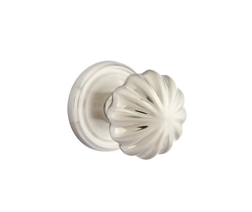 Emtek MN-US15-PHD Satin Nickel Melon (Pair) Half Dummy Knobs with Your Choice of Rosette