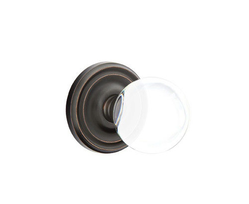 Emtek BL-US10B-PASS Oil Rubbed Bronze Bristol Glass Passage Knob with Your Choice of Rosette