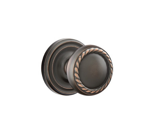 Emtek RK-US10B-PASS Oil Rubbed Bronze Rope Passage Knob with Your Choice of Rosette