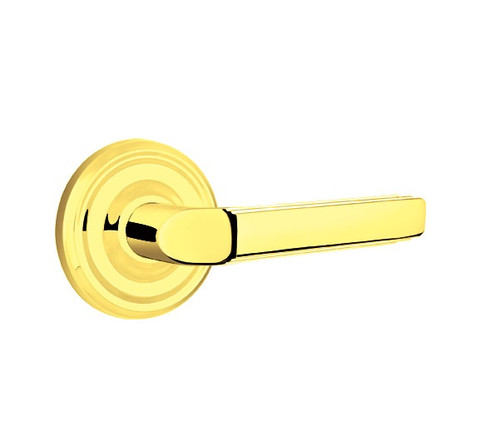 Emtek M-US3-PASS Lifetime Brass Milano Passage Lever with Your Choice of Rosette