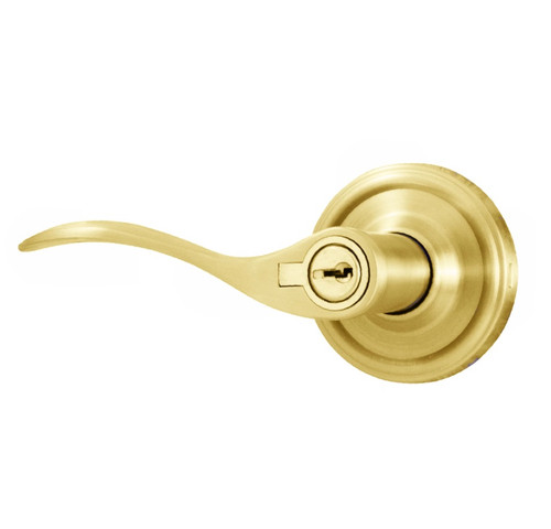 Weslock L0640UBU3SL23 Left Hand Bordeau Entry Lock with Adjustable Latch and Full Lip Strike Lifetime Brass Finish