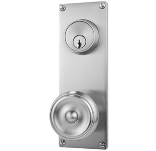 Emtek 8112US26 Polished Chrome Modern Style 3-5/8" C-to-C Passage/Single Keyed Sideplate Lockset