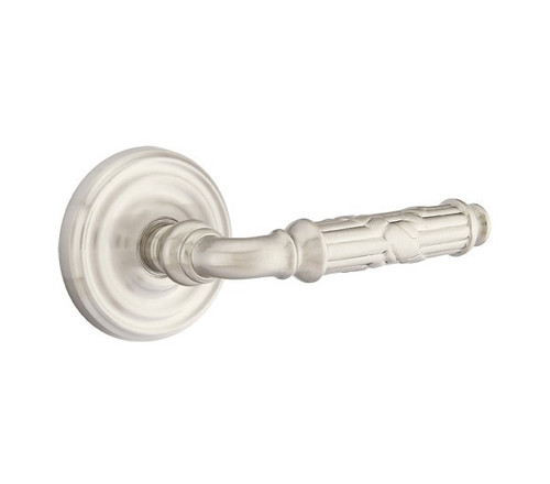 Emtek RBL-US15-PASS Satin Nickel Ribbon & Reed Passage Lever with Your Choice of Rosette