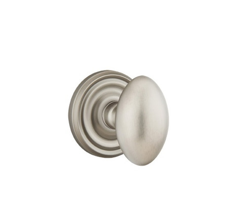 Emtek E-US15A-PRIV Pewter Egg Privacy Knob with Your Choice of Rosette