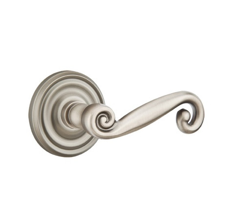 Emtek R-US15A-PRIV Pewter Rustic Privacy Lever with Your Choice of Rosette