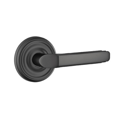 Emtek M-US19-PRIV Flat Black Milano Privacy Lever with Your Choice of Rosette