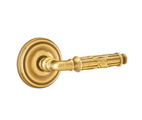 Emtek RBL-US7-PRIV French Antique Ribbon & Reed Privacy Lever with Your Choice of Rosette
